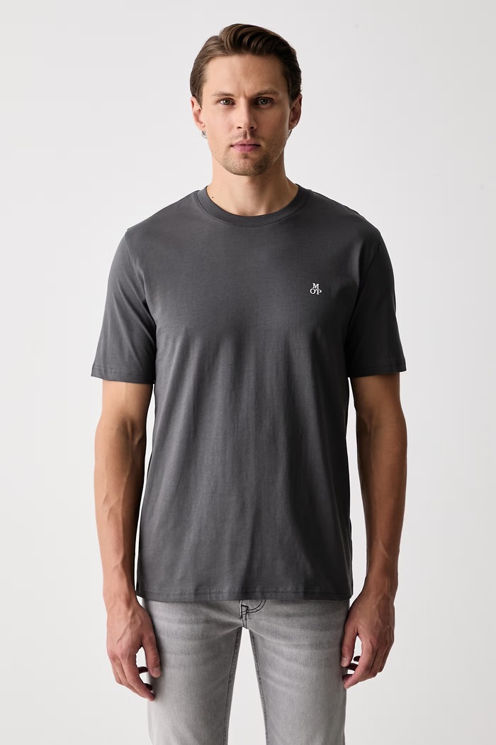 Marc O'Polo T-shirt męski bawełniany 2-pack szary 5000012652