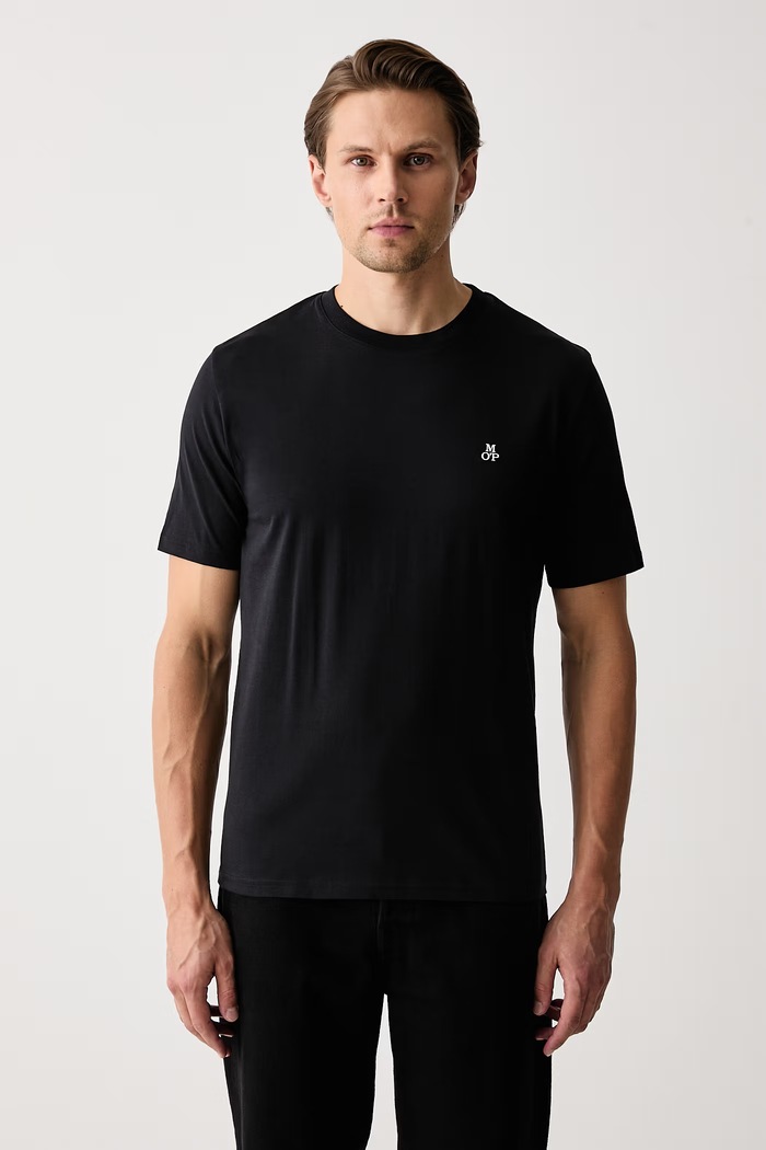 T-shirt męski bawełniany 2-pack Marc O'Polo 5000012652 czarny