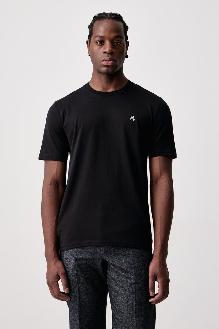 Marc O'Polo T-shirt męski bawełniany 2-pack czarny 5000012652