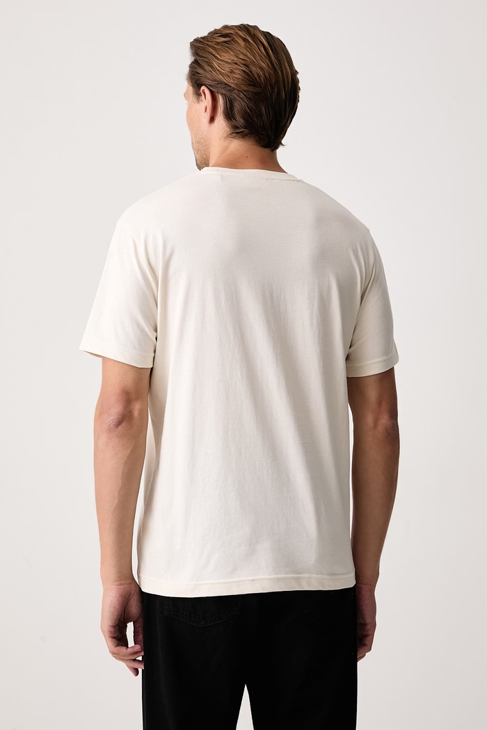 Gant T-shirt męski bawełniany 2003471 beżowy AW26
