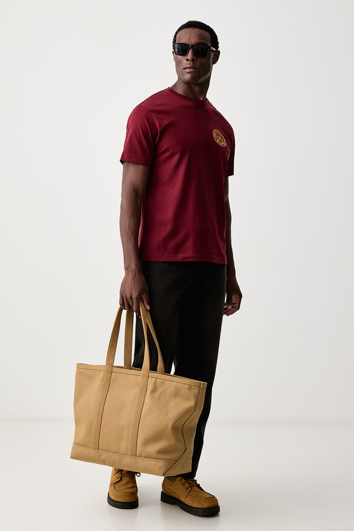 Gant T-shirt męski bawełniany 2003471 czerwony AW26