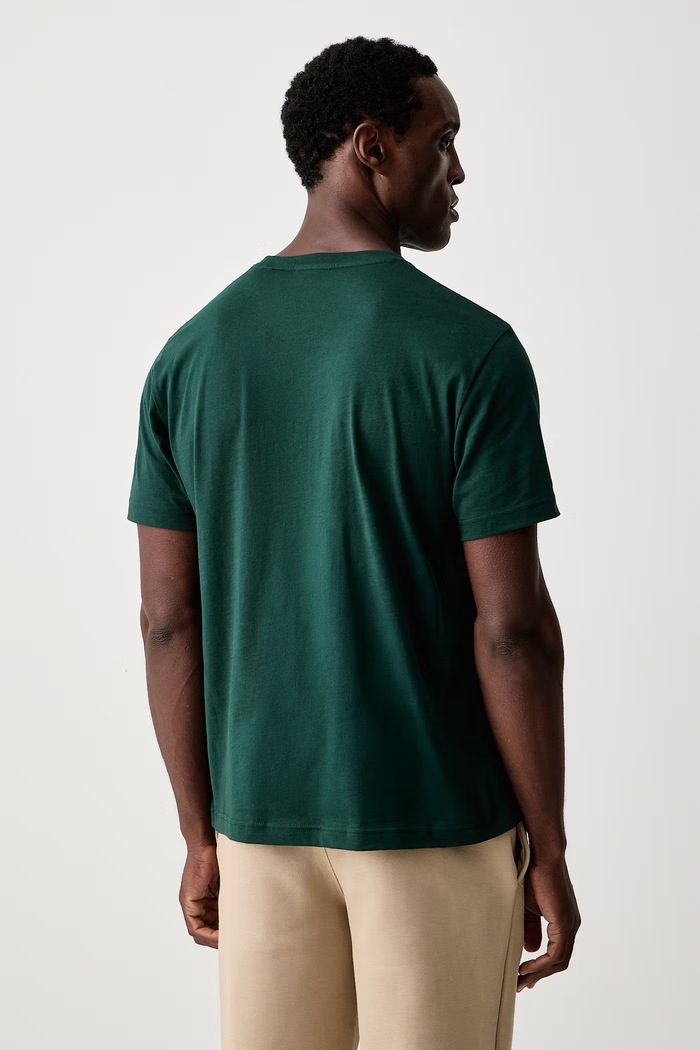 Odzież Gant T-shirt męski bawełniany 2003471 zielony