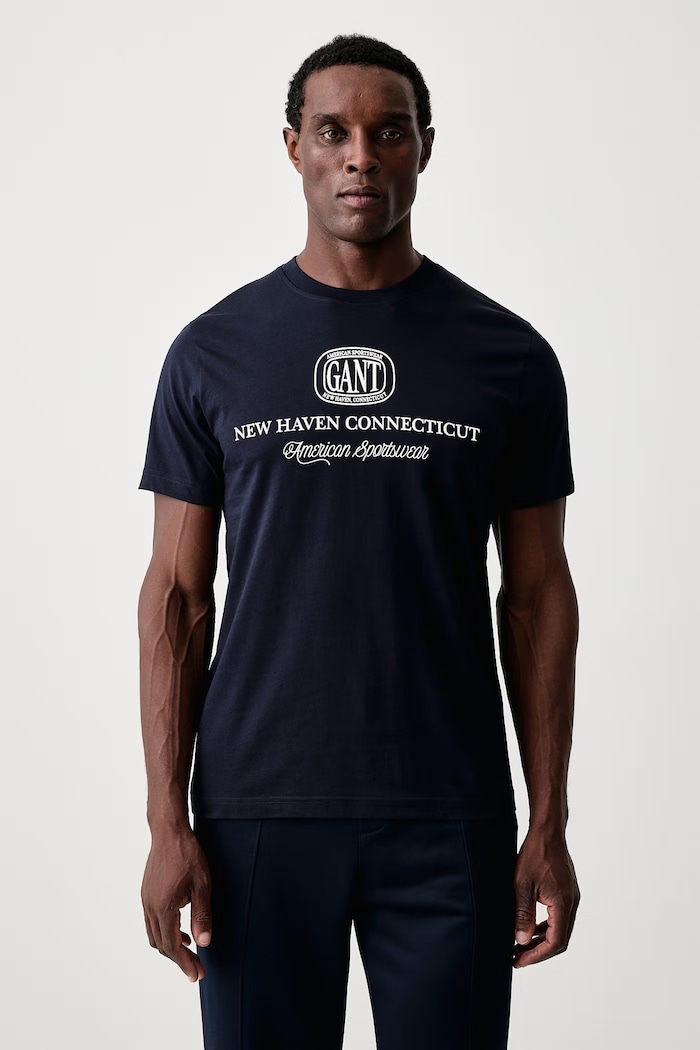 Gant T-shirt férfi pamut sötétkék 2003469
