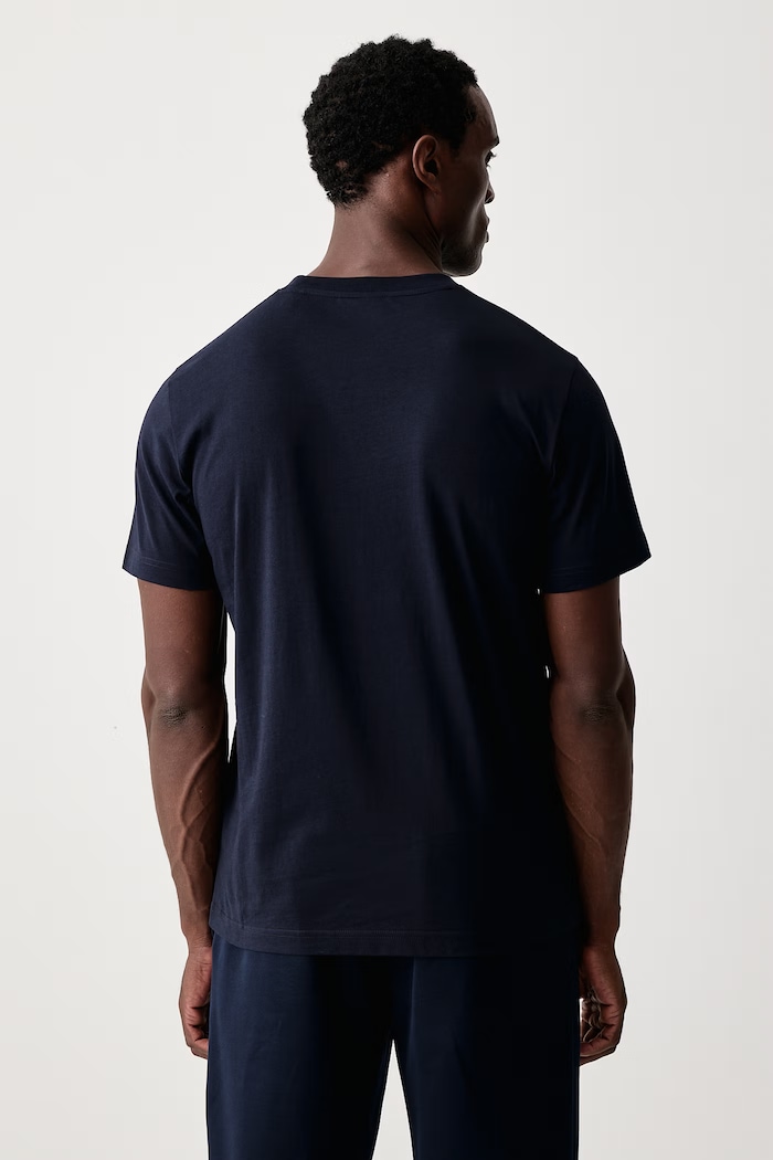 Odzież Gant T-shirt męski bawełniany 2003469 granatowy