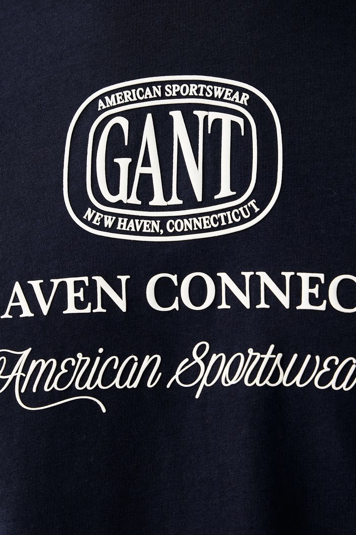 T-shirt męski bawełniany Gant granatowy 2003469