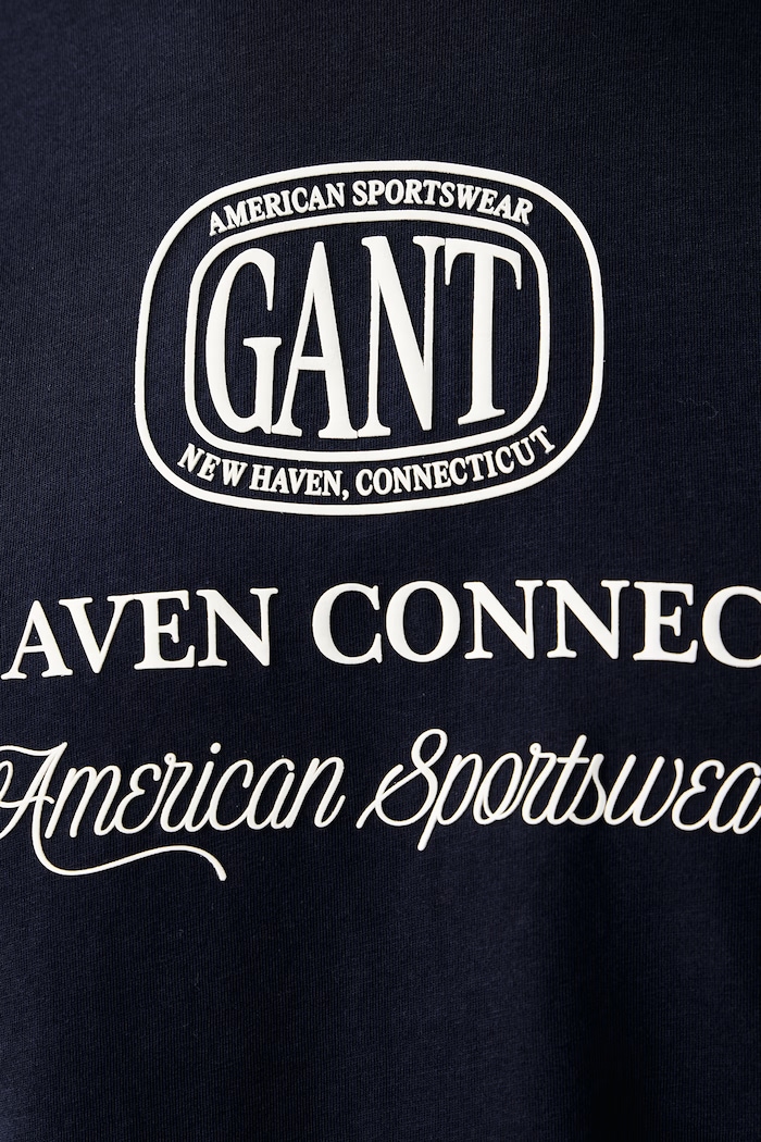 T-shirt męski bawełniany Gant granatowy 2003469