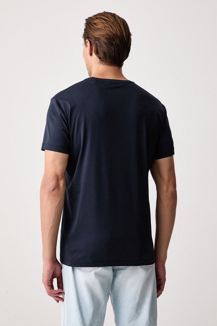Gant T-shirt basic męski bawełniany 2003465 granatowy AW26