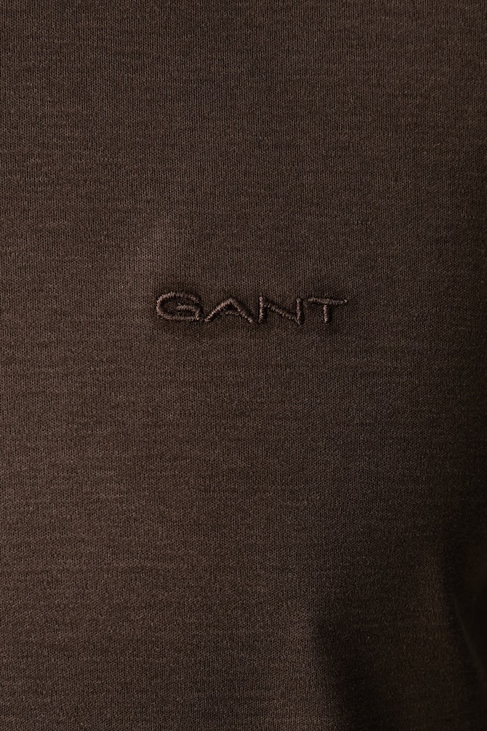 T-shirt basic męski bawełniany Gant 2003465 brązowy