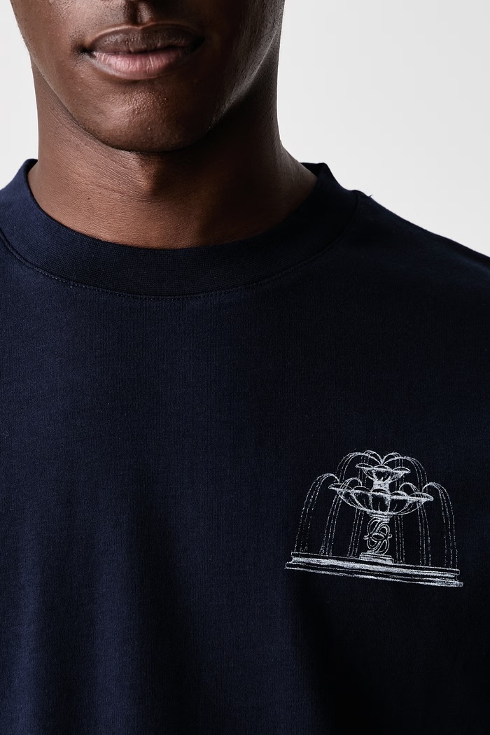 Drôle de Monsieur T-shirt męski bawełniany Fountain M.TS344.CO002