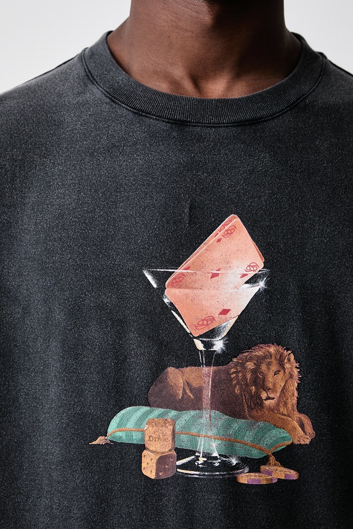 Drôle de Monsieur T-shirt męski bawełniany Glass Lion M.TS354.CO248