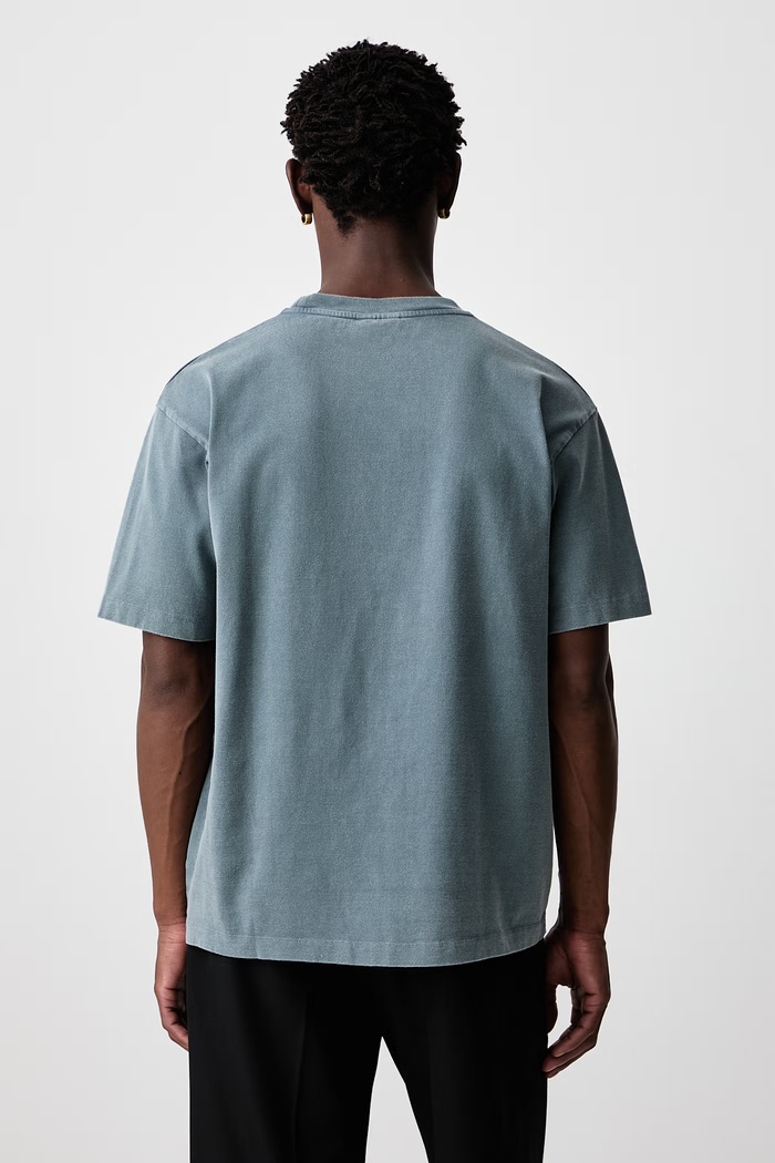 Odzież Drôle de Monsieur T-shirt oversize męski bawełniany Classic Slogan M.TS202.CO248 szary