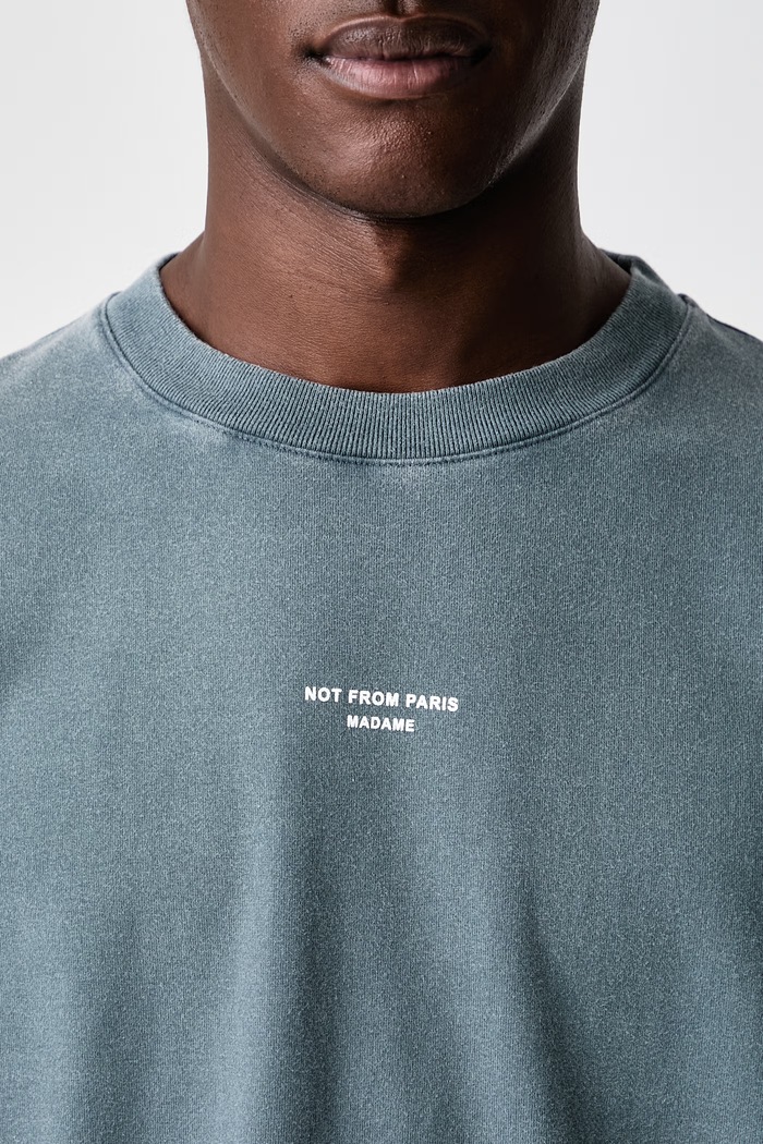 Drôle de Monsieur T-shirt oversize męski bawełniany Classic Slogan M.TS202.CO248