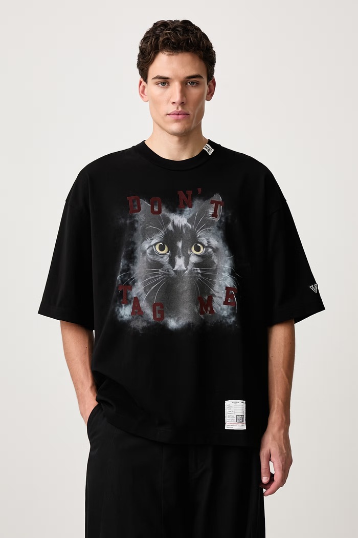 Maison MIHARA YASUHIRO T-shirt cotton men's black J17TS823