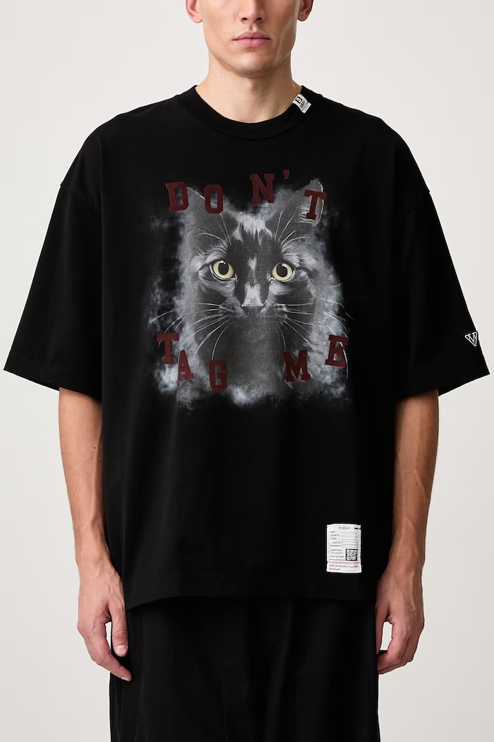 T-shirt in cotone da uomo Maison MIHARA YASUHIRO nero J17TS823