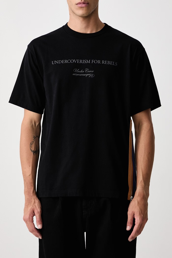 T-shirt bawełniany męski Undercover czarny UP2F4803