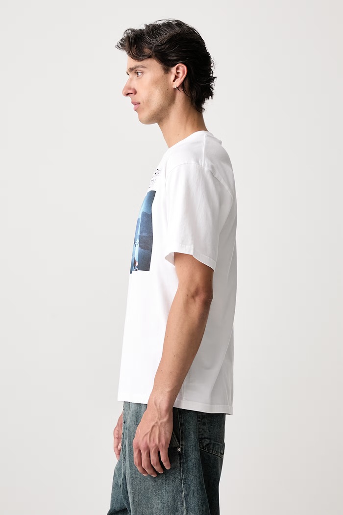 T-shirt bawełniany męski Undercover UC2F4814.2 biały