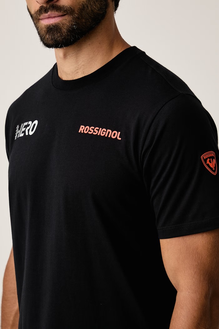 T-shirt męski bawełniany HERO Rossignol RLPMY01 czarny