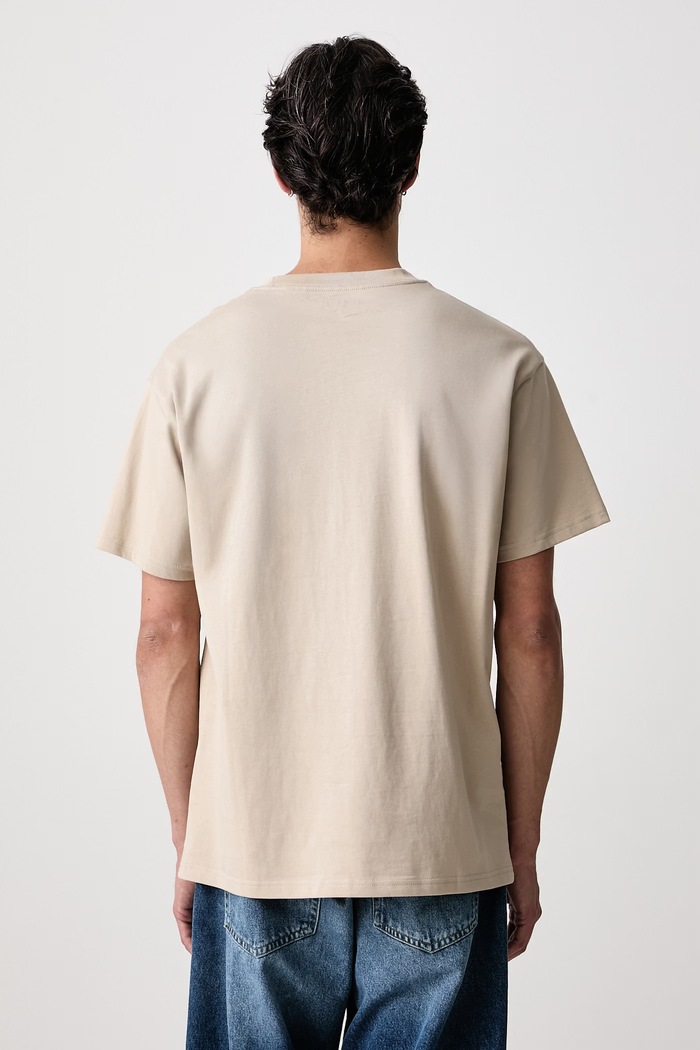 Odzież Carhartt WIP Script Embroidery T-shirt bawełniany męski I030435.2NQXX beżowy