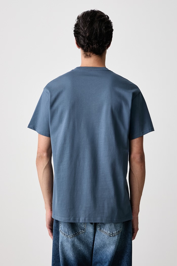 Odzież Carhartt WIP Chase T-shirt bawełniany męski I026391.3XFXX niebieski