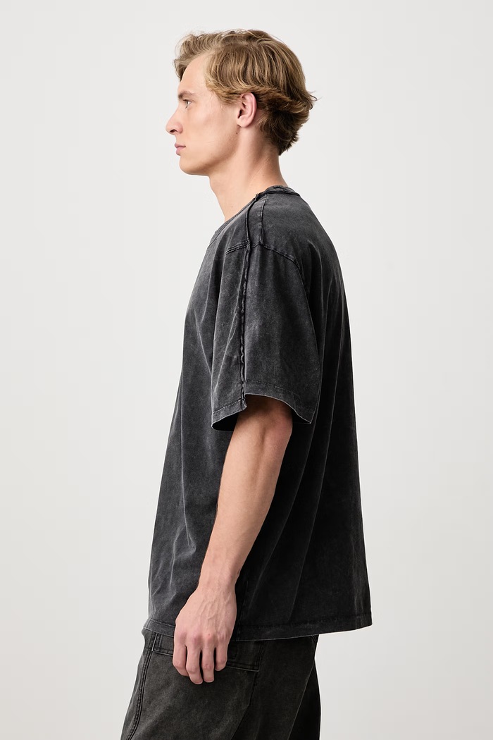 Off Stamp Overlap Regular t-shirt cotton men's Off-White 44MAA16NF26J005001 black