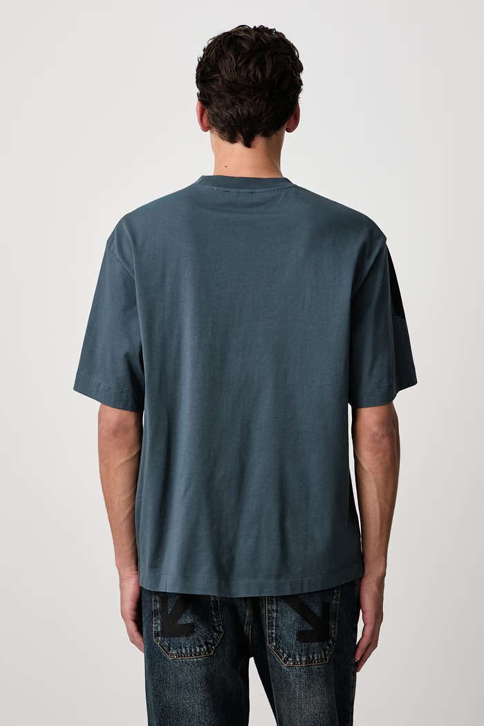 Oblečení Off-White Negative Big Bookish Skate tričko bavlněné pánské 44MAA120F26J01D460 šedá