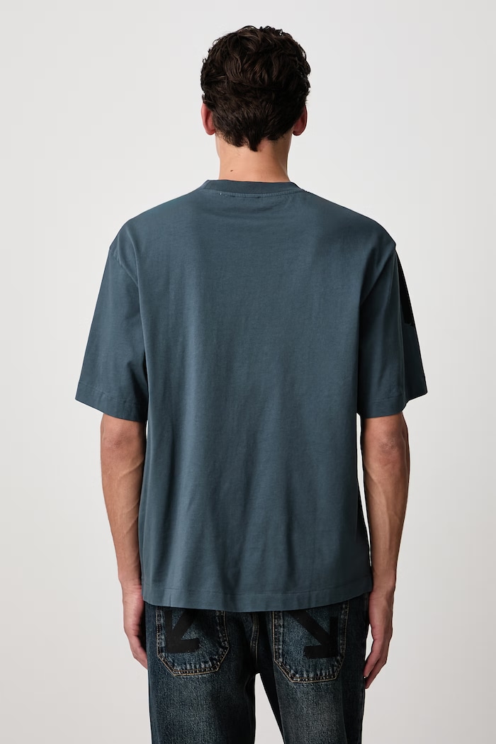 Oblečení Off-White Negative Big Bookish Skate tričko bavlněné pánské 44MAA120F26J01D460 šedá