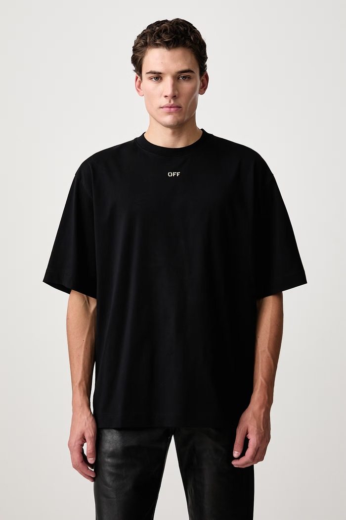 Одежда Off-White Negative Arrow Skate футболка из хлопка для мужчин 44MAA120F26J01C001 чёрный