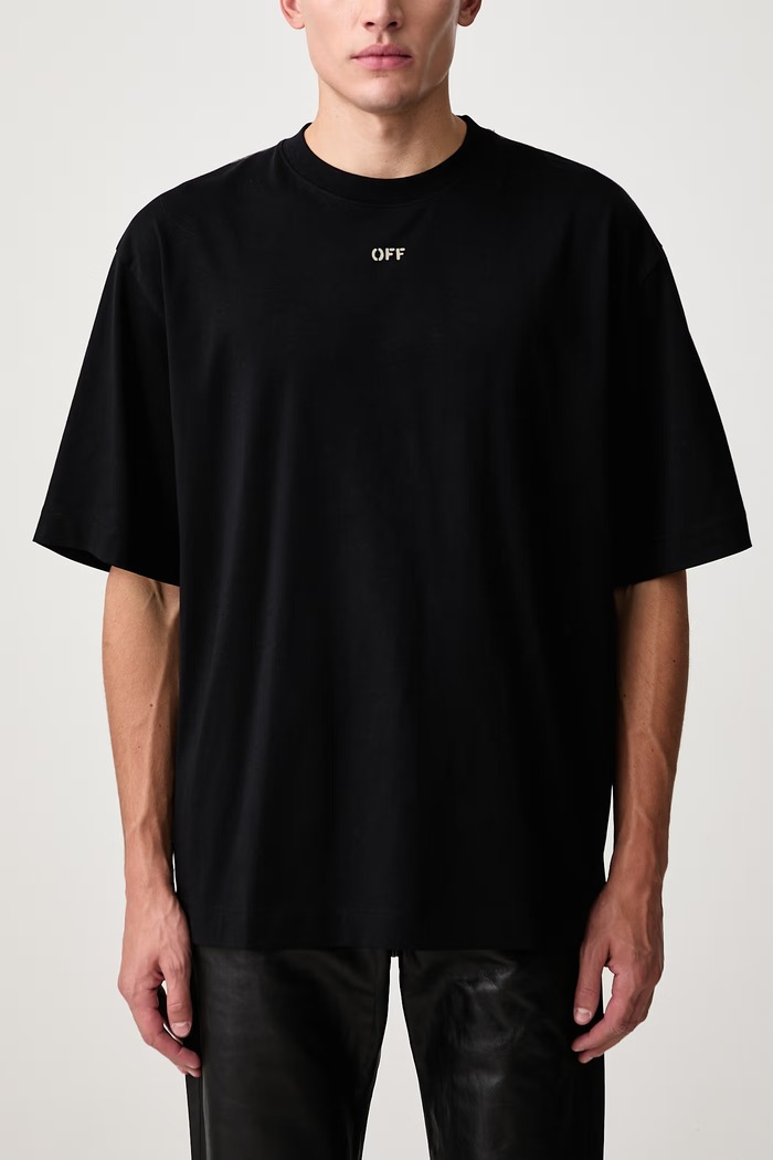 Negative Arrow Skate футболка из хлопка для мужчин Off-White чёрный 44MAA120F26J01C001
