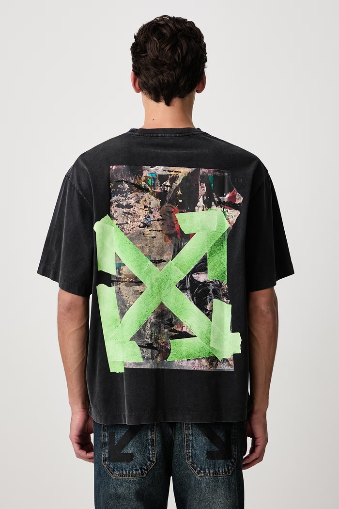 Clothing Off-White Bacco Arrow Skate t-shirt cotton Men's 44MAA120F26J019001 black