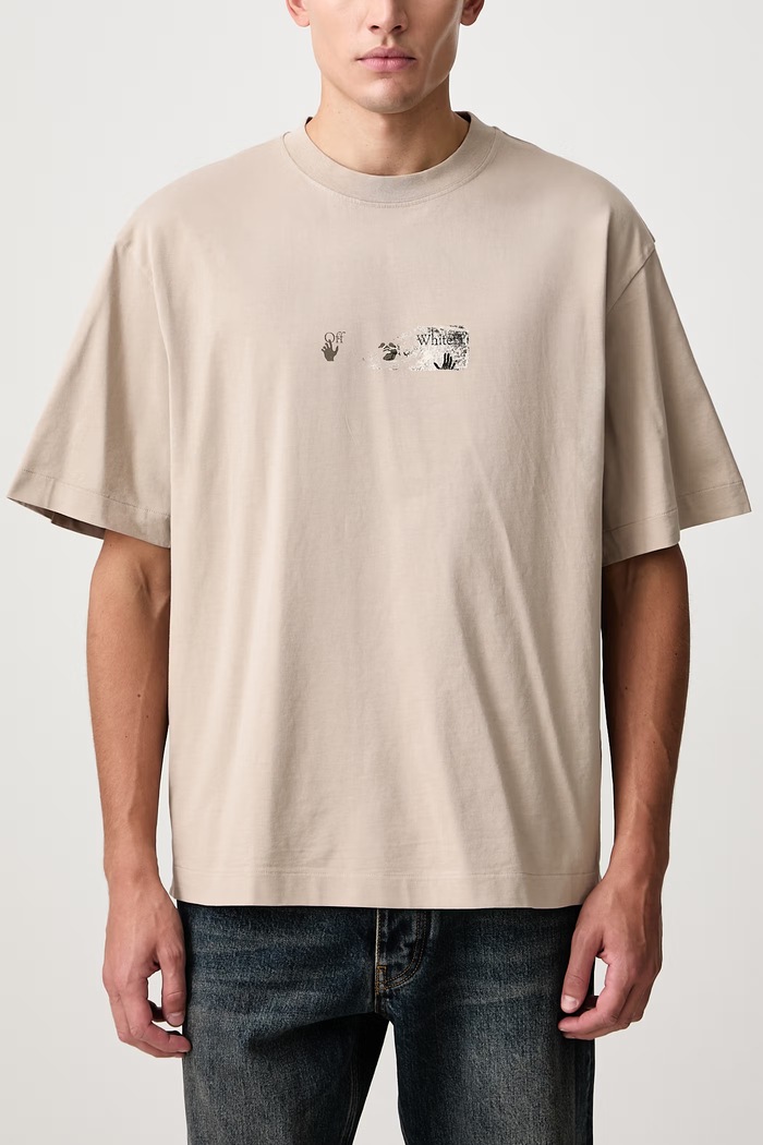 Spices Arrow Skate tričko bavlněné pánské Off-White béžová 44MAA120F26J00D031
