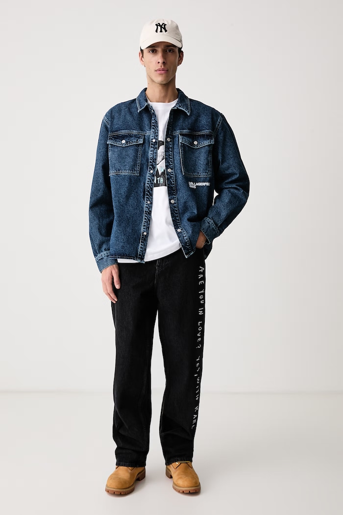 Karl Lagerfeld Jeans Tričko pánske bavlnené x Pietro Terzini B4M17074 biela AW26