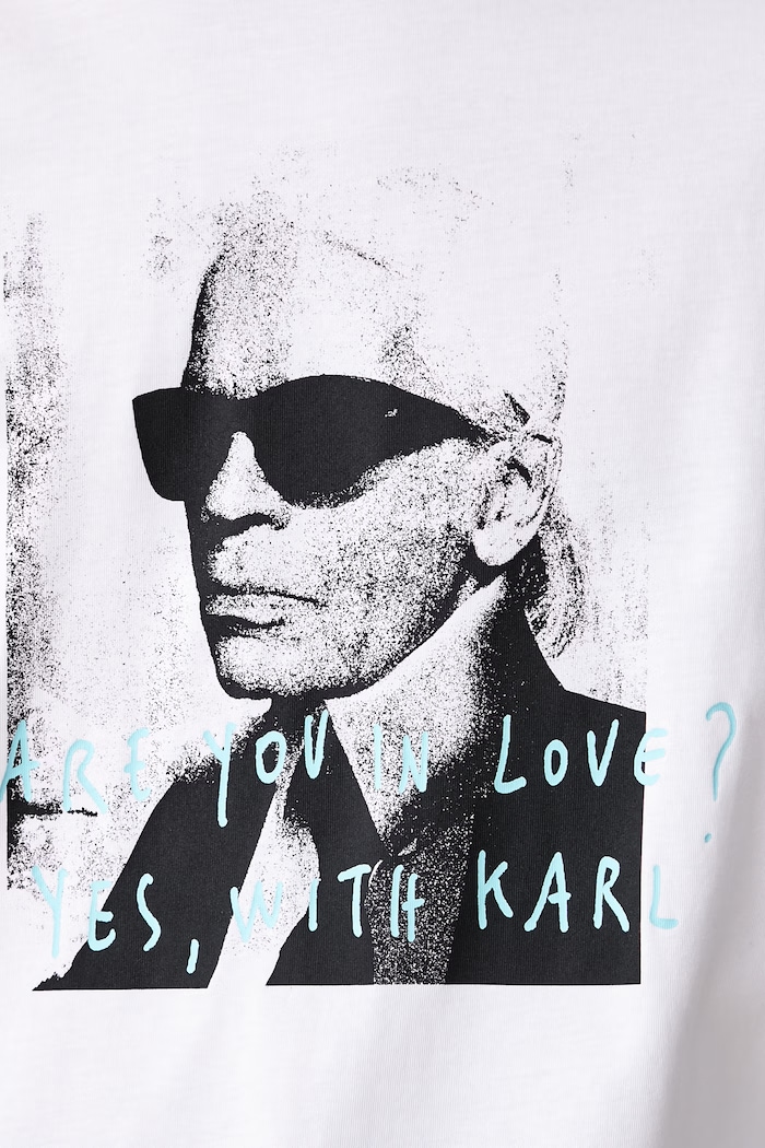 Tričko pánske bavlnené x Pietro Terzini Karl Lagerfeld Jeans biela B4M17074
