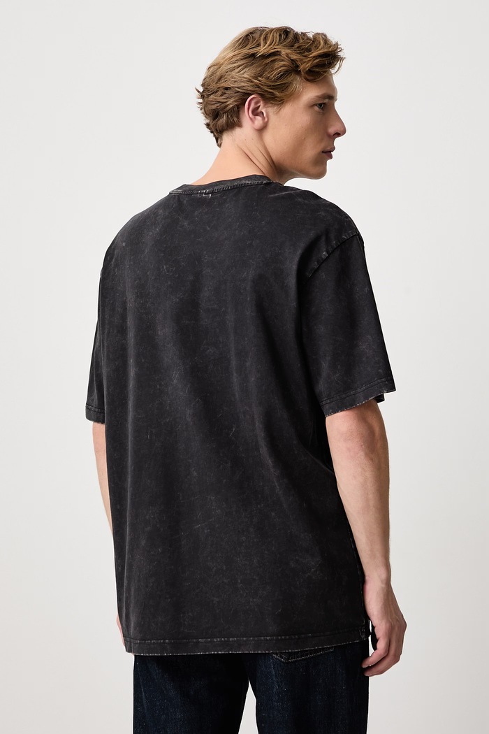 Ρούχα Karl Lagerfeld Jeans T-shirt ανδρικό βαμβακερό B4M17035 μαύρο