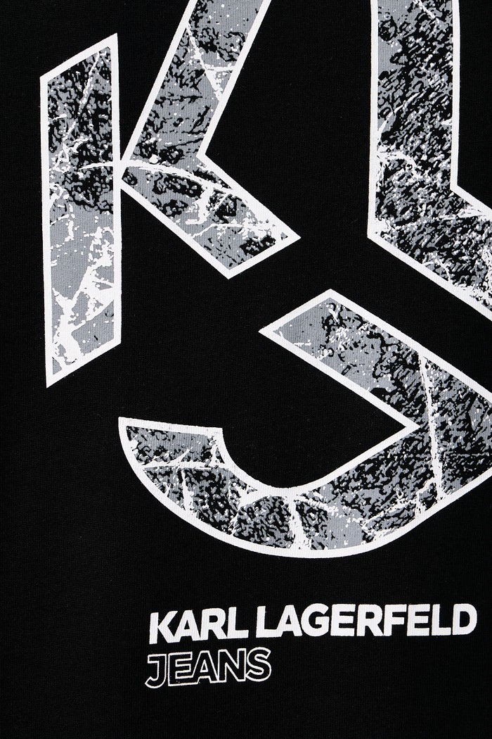 Tričko pánske bavlnené Karl Lagerfeld Jeans čierna B4M17031