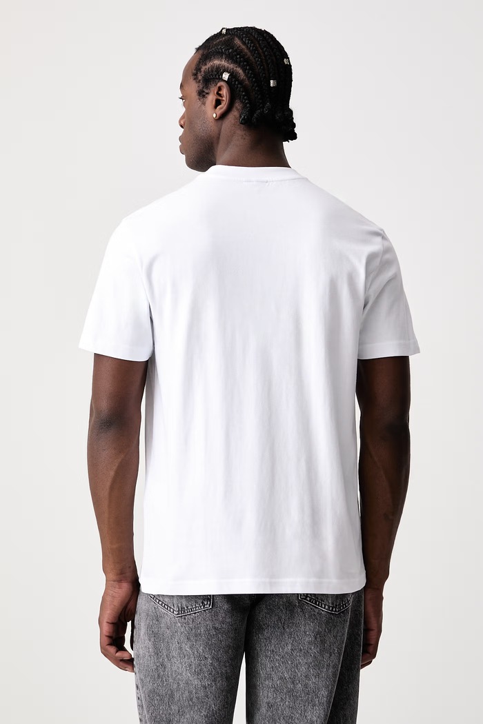 Odzież Karl Lagerfeld Jeans T-shirt męski bawełniany B4M17026 biały