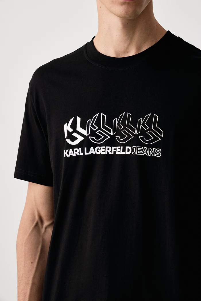 Majica za muškarce od pamuka Karl Lagerfeld Jeans B4M17025 crna