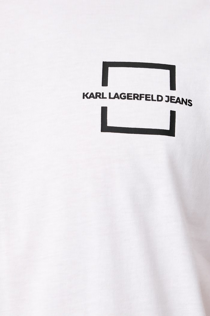 T-shirt da uomo in cotone Karl Lagerfeld Jeans bianco B4M17024