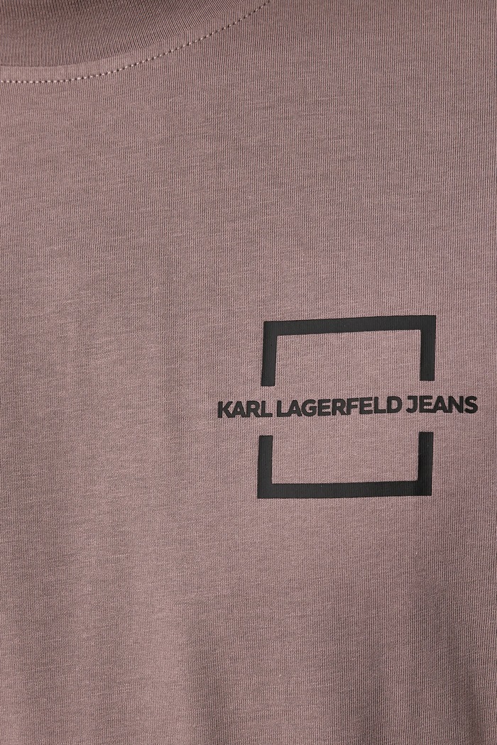 T-shirt męski bawełniany Karl Lagerfeld Jeans brązowy B4M17024