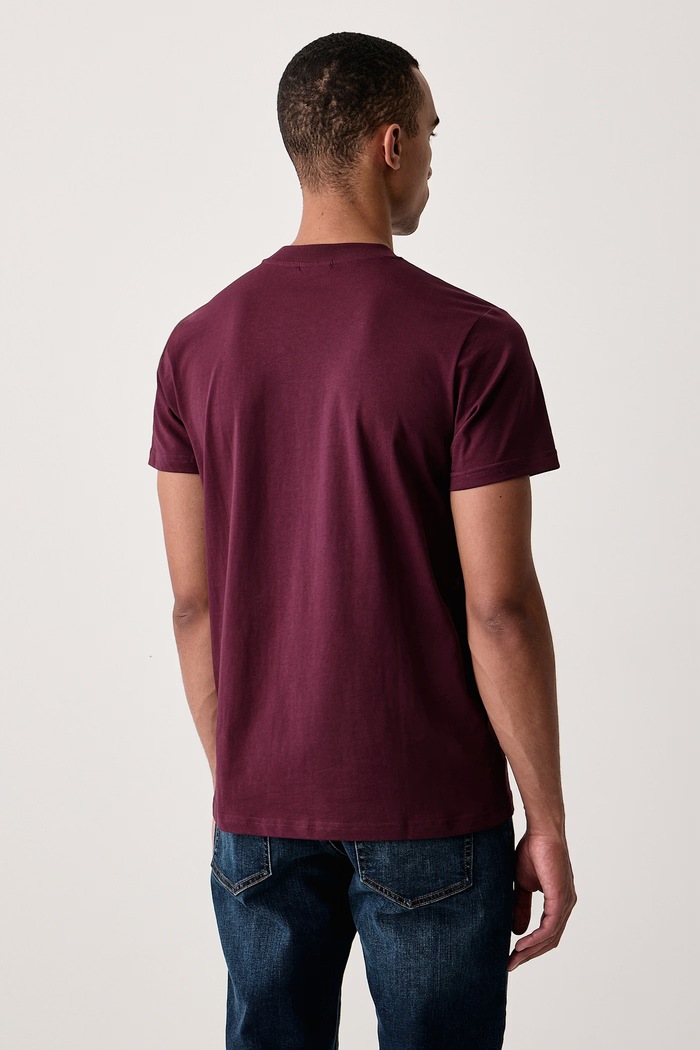 Odzież Karl Lagerfeld Jeans T-shirt męski bawełniany B4M17024 bordowy