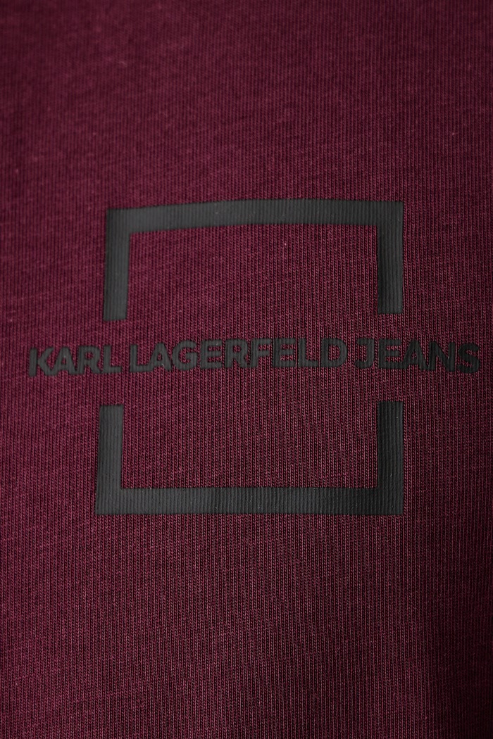 T-shirt męski bawełniany Karl Lagerfeld Jeans bordowy B4M17024