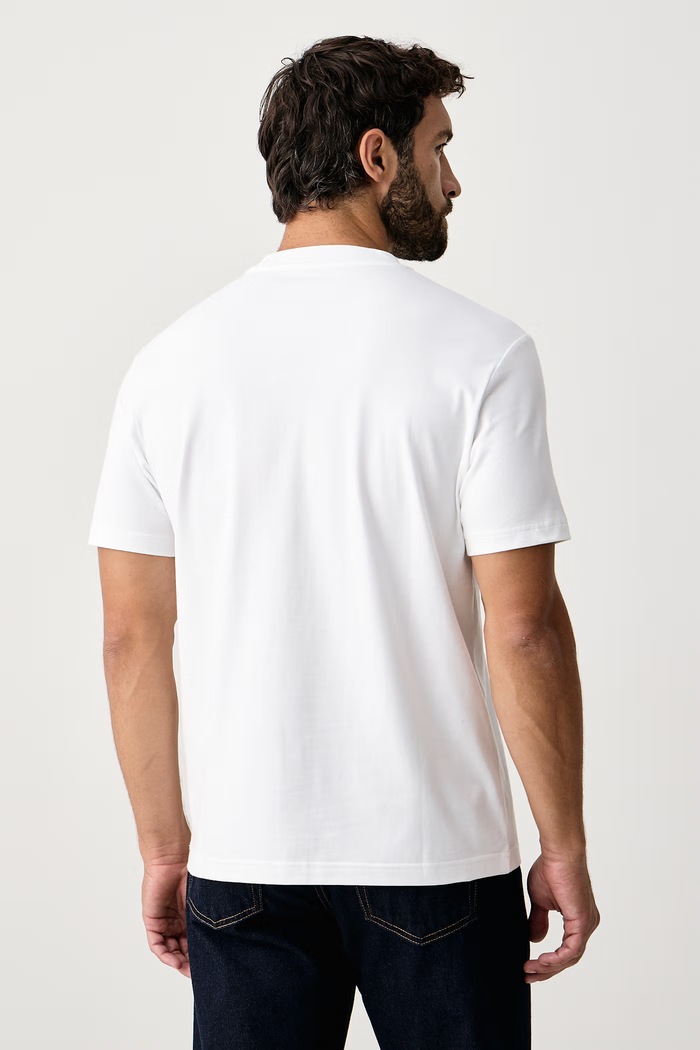 Odzież Calvin Klein Jeans T-shirt męski bawełniany z elastanem LV04RAB810 biały