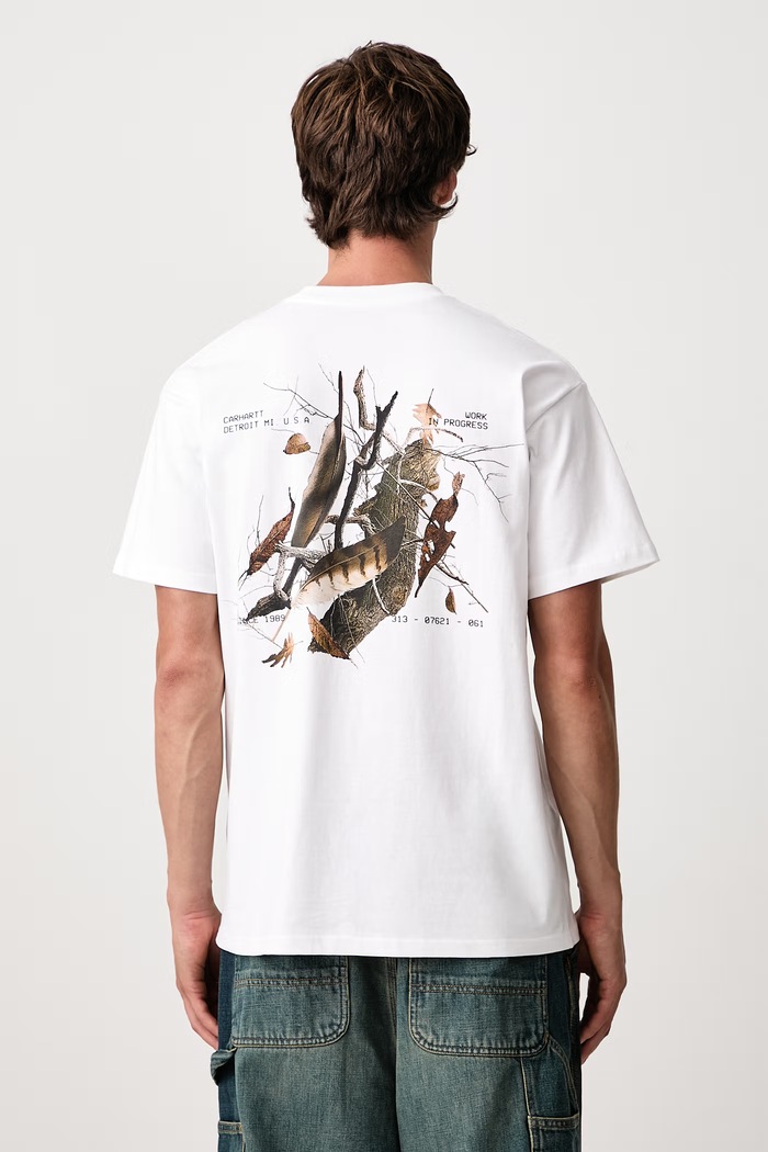 Carhartt WIP Feather Progress T-Shirt bawełniany męski biały I037227