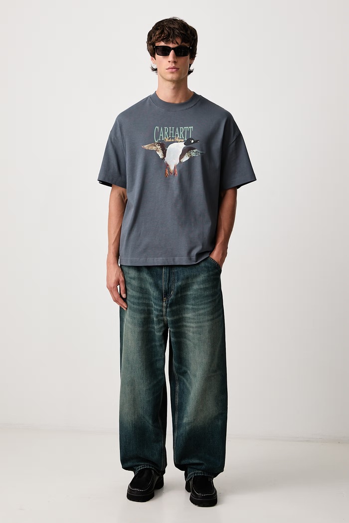 Carhartt WIP Pennon T-Shirt in cotone da uomo I037261 grigio AW26