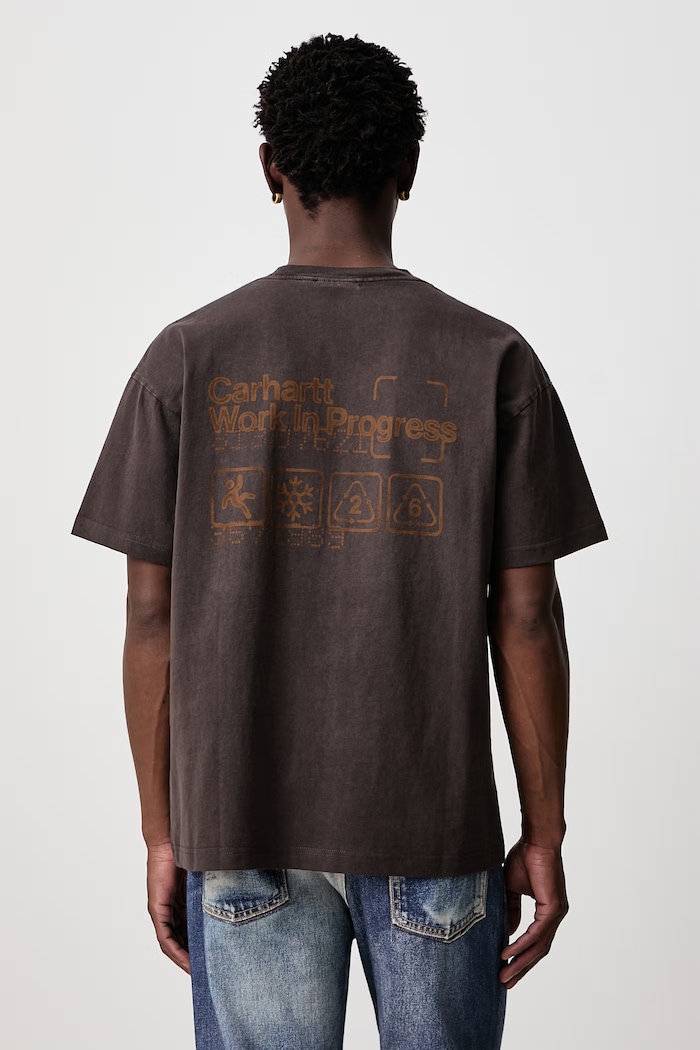 Odzież Carhartt WIP Boxed T-Shirt T-shirt bawełniany męski I037256 brązowy