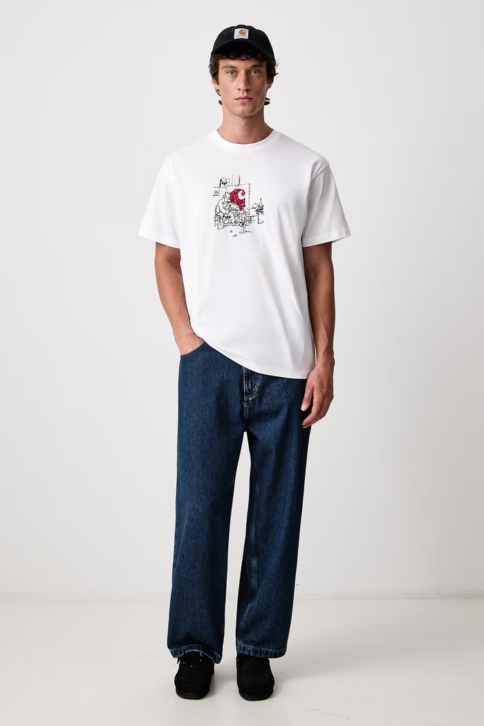 Carhartt WIP Old Painter T-Shirt bawełniany męski I037248 biały AW26