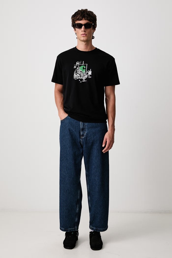 Carhartt WIP Old Painter T-Shirt bawełniany męski I037248 czarny AW26