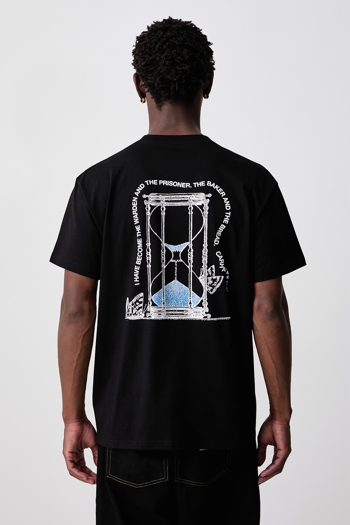 Carhartt WIP Hourglass T-Shirt bawełniany męski czarny I037247