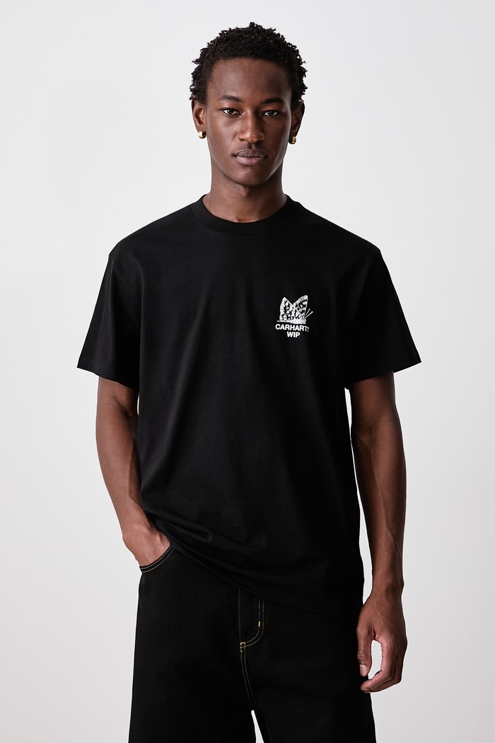 Odzież Carhartt WIP Hourglass T-Shirt bawełniany męski I037247 czarny