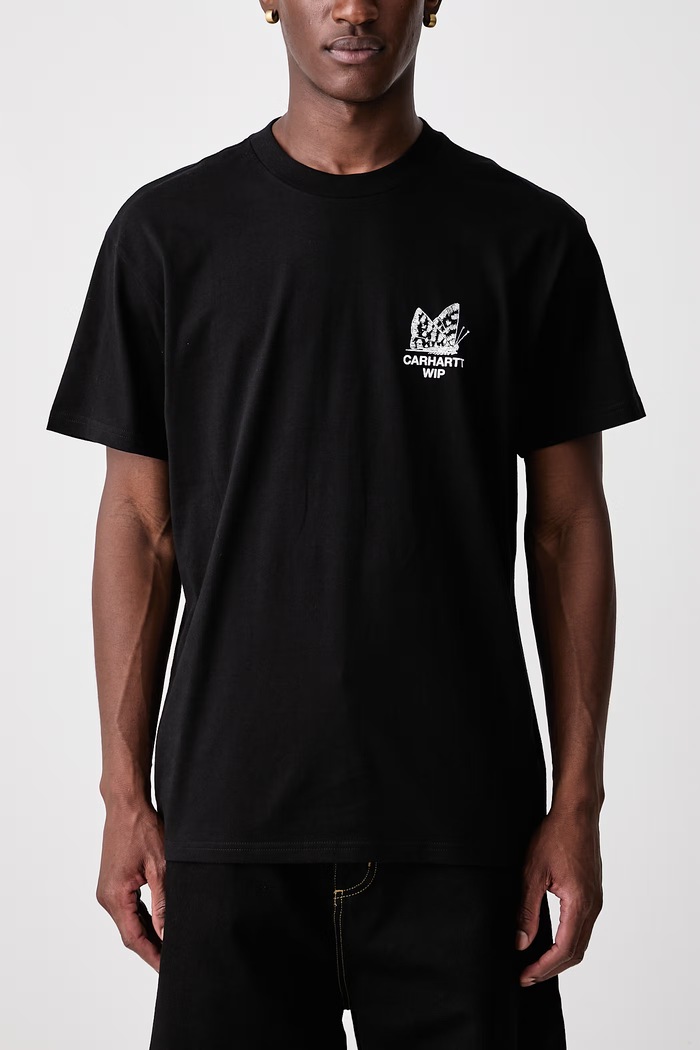 Hourglass T-Shirt bawełniany męski Carhartt WIP czarny I037247