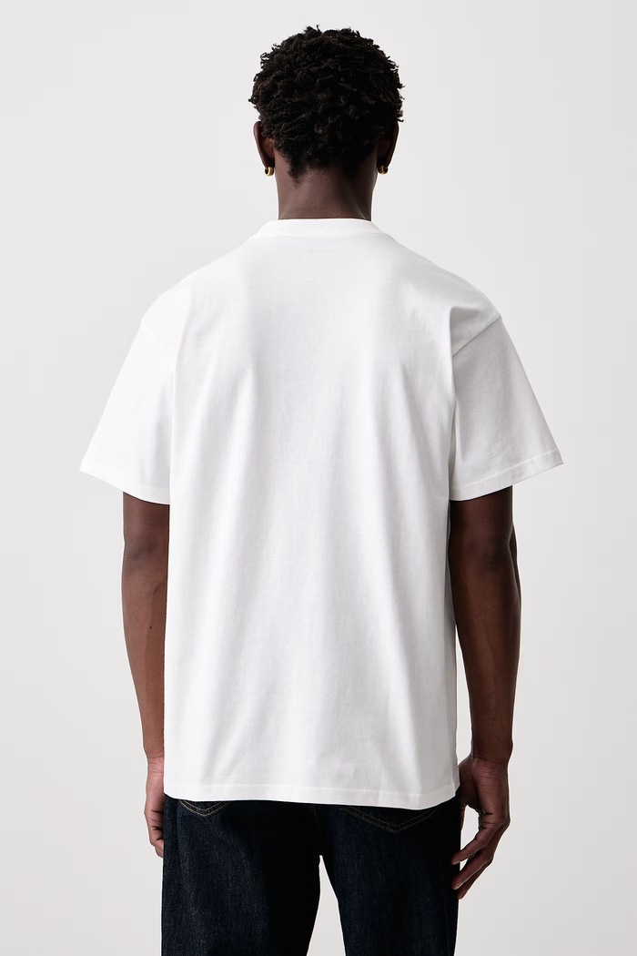 Odzież Carhartt WIP Chinsel Script T-Shirt bawełniany męski I037223 biały